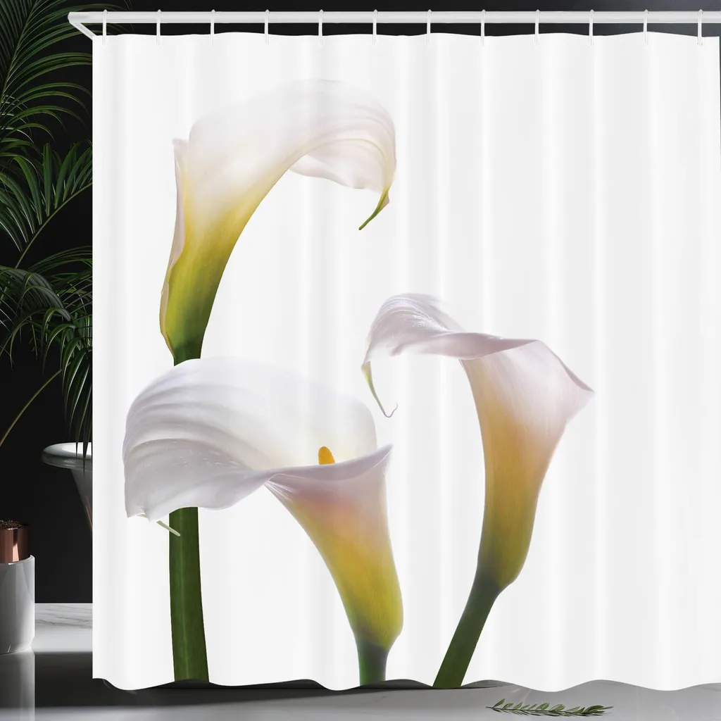 Évitez les fuites d'eau avec ce rideau de douche extra long Lys Calla - 4