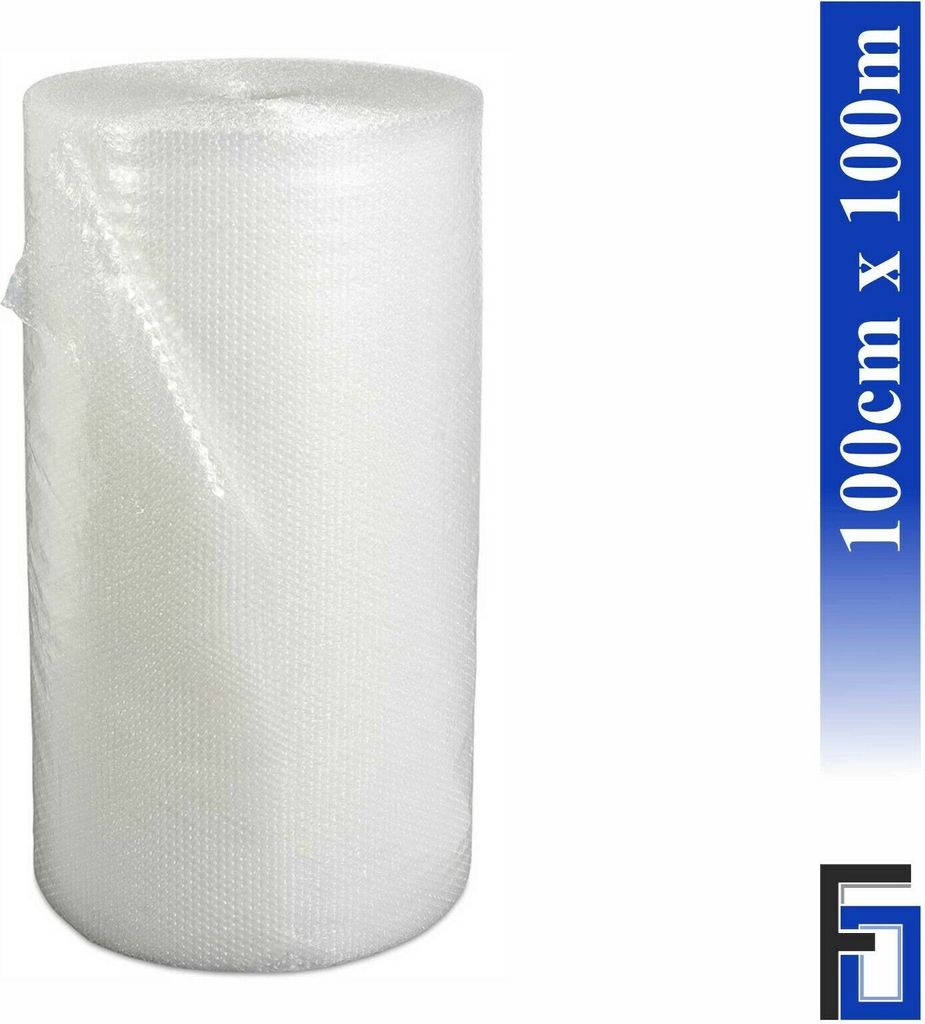 1x Rolle Luftpolsterfolie Breite 100cm x Länge 100m / 50my Produktbild 