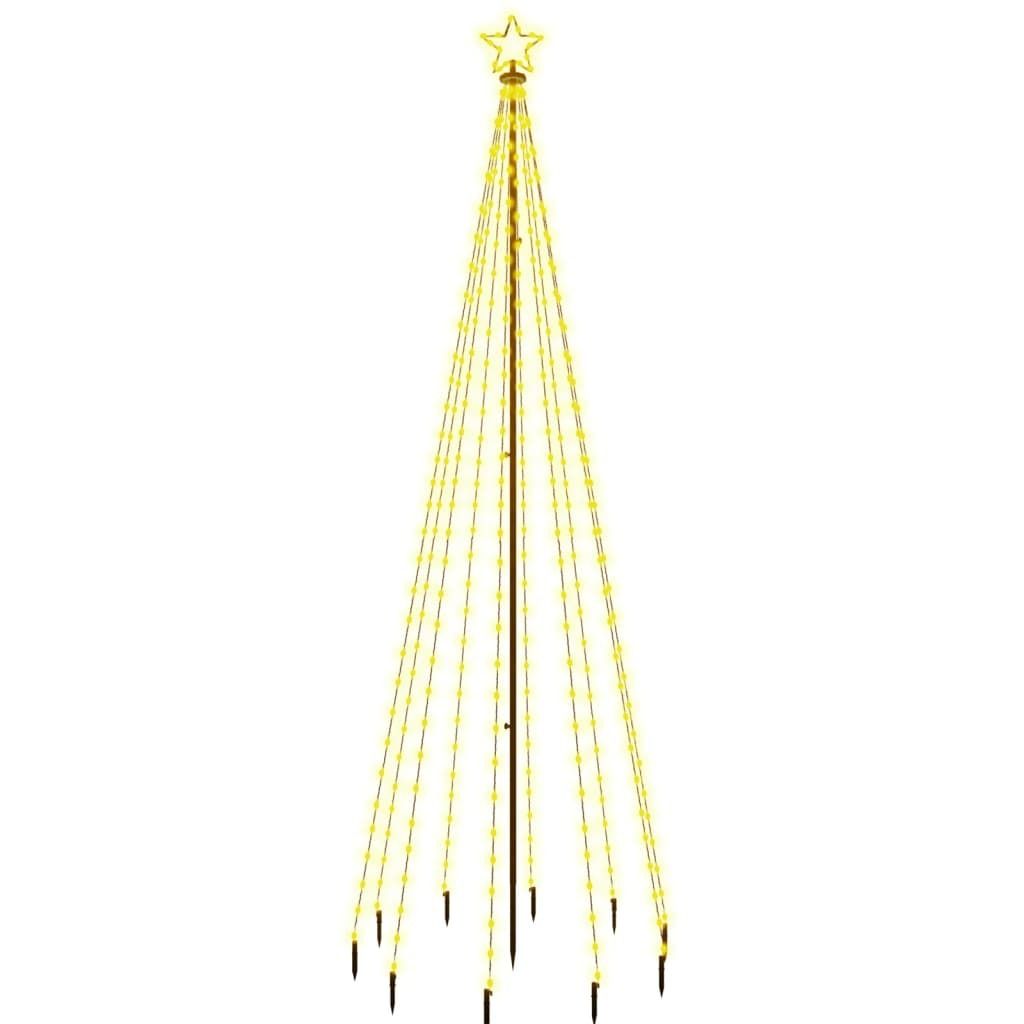 LED-Weihnachtsbaum mit Erdnägeln Warmweiß 310 LEDs 300 cm Produktbild 