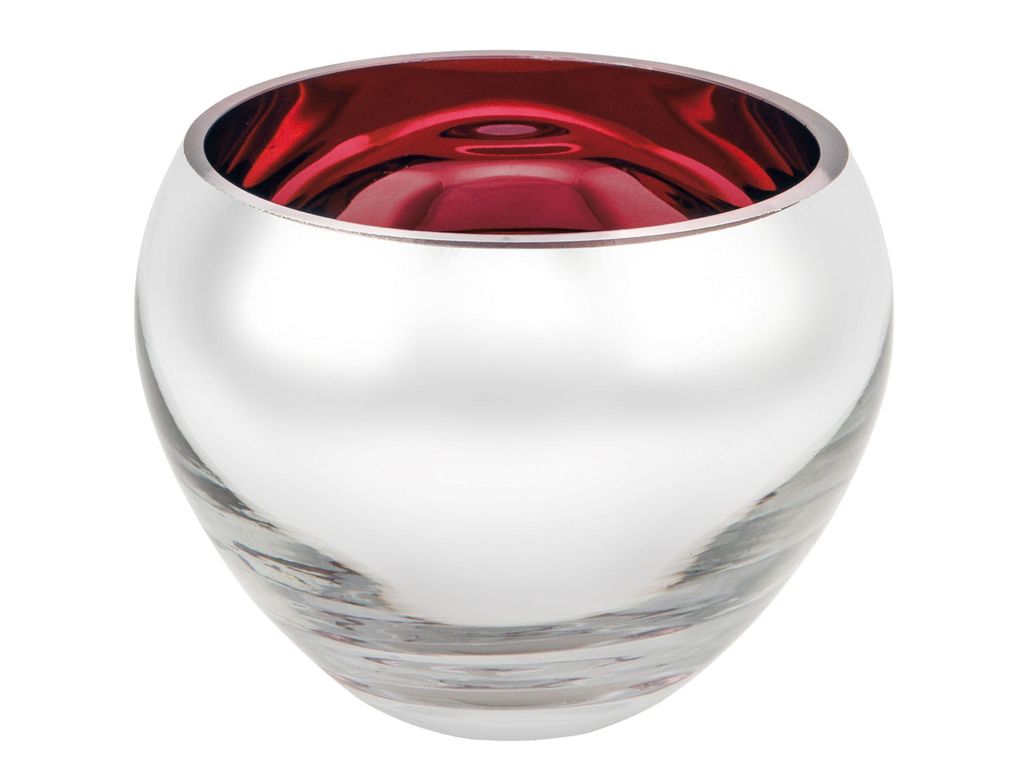 Fink Teelichthalter aus Glas rot Produktbild 