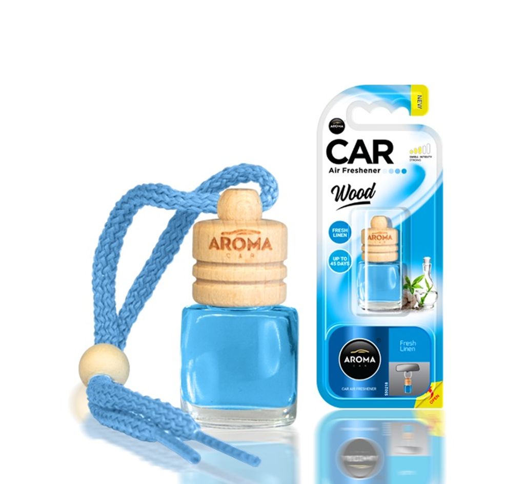 Aroma car WOODFresh Linen, 24,5 mm, 18,5 mm, 19 mm Obrázek produktu 