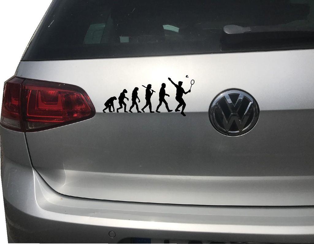 Evolution Badminton - Federball, Autoaufkleber