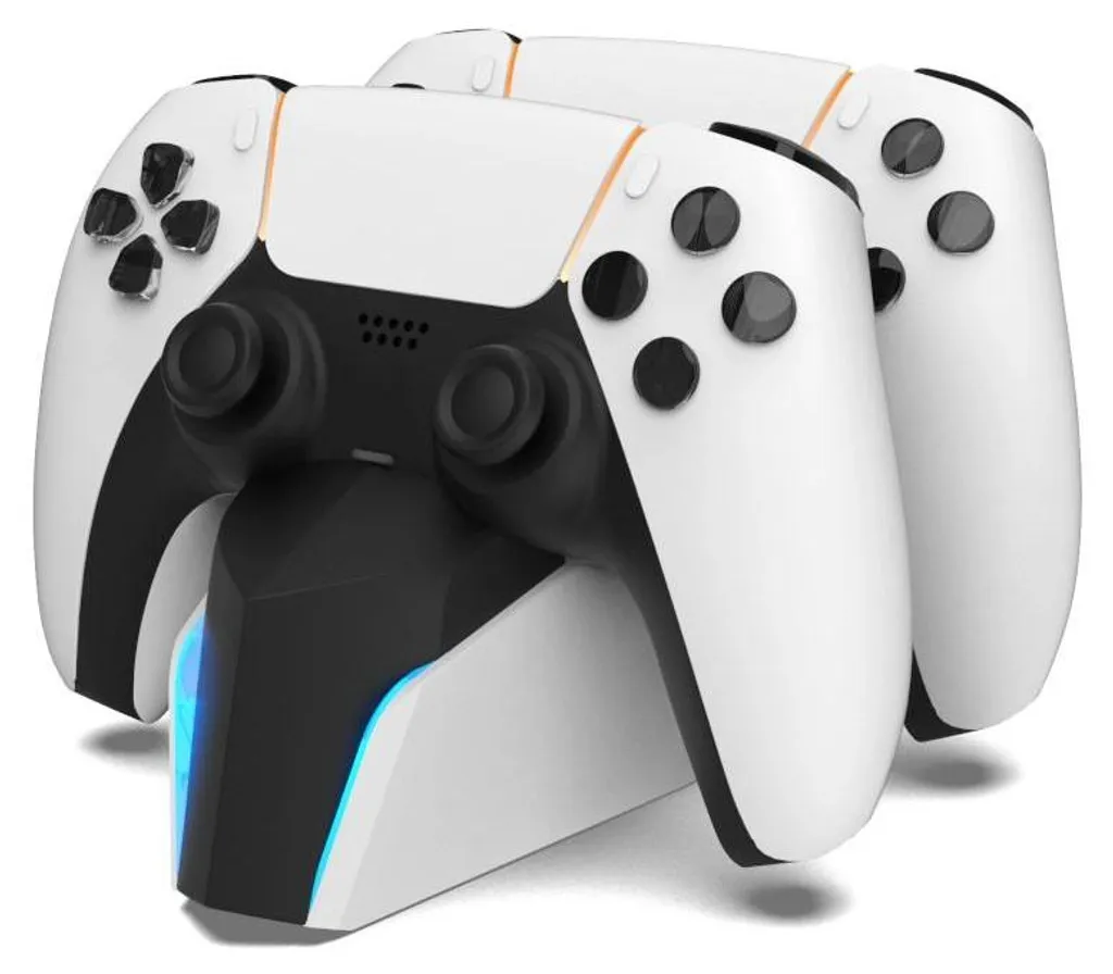 Socle de Recharge pour Deux Manettes PS5 YAXO RAPID SHOT Alpine White