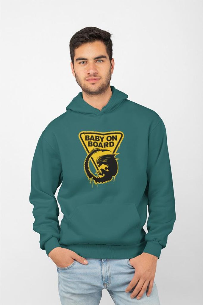 D&B Uni Hoodie MO00007 Alien Dunkles Türkis-Größe M