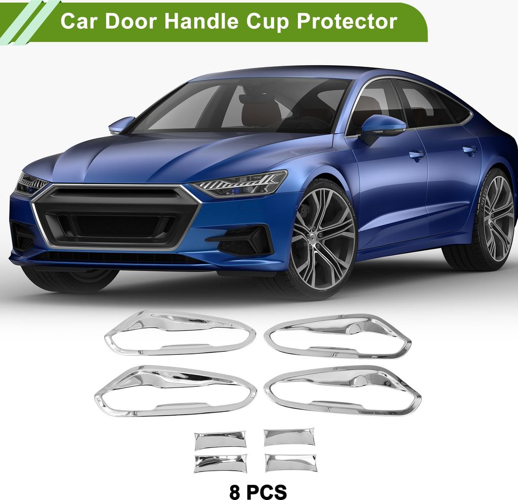 Autotürgriffbecher-Schutz für Ford Fusion Mondeo 2013-2018 Silberton ABS 8 Stück