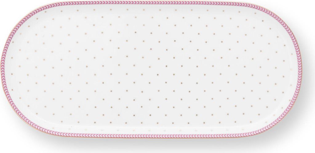 PIP STUDIO Jolie Dots Gold Pink Milch- und Zuckertablett 25x12cm