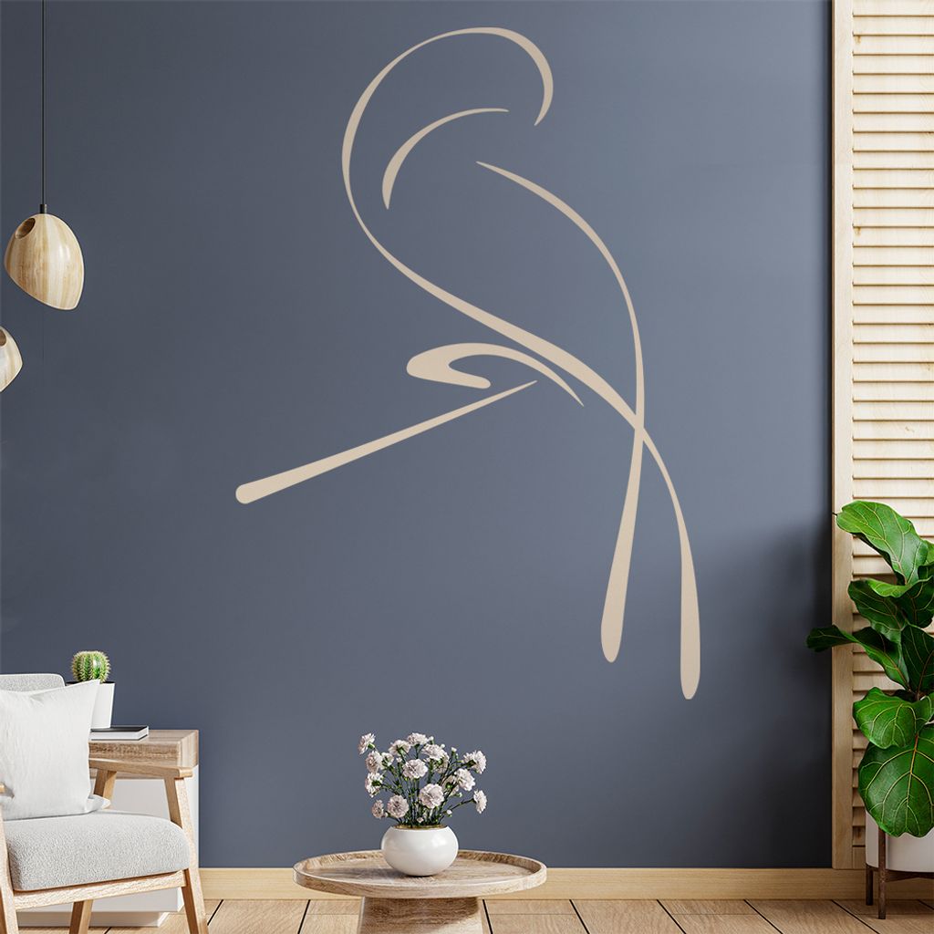 Vogel Linien Wandtattoo in 6 Größen - Wandaufkleber Wall Sticker - Dekoration, Küche, Wohnzimmer, Schlafzimmer, Badezimmer