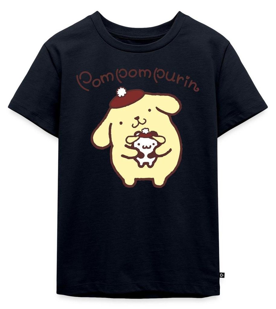 Spreadshirt Pompompurin & Muffin Verkleidet Kinder Premium T-Shirt, 110/116 (4 Jahre), Navy
