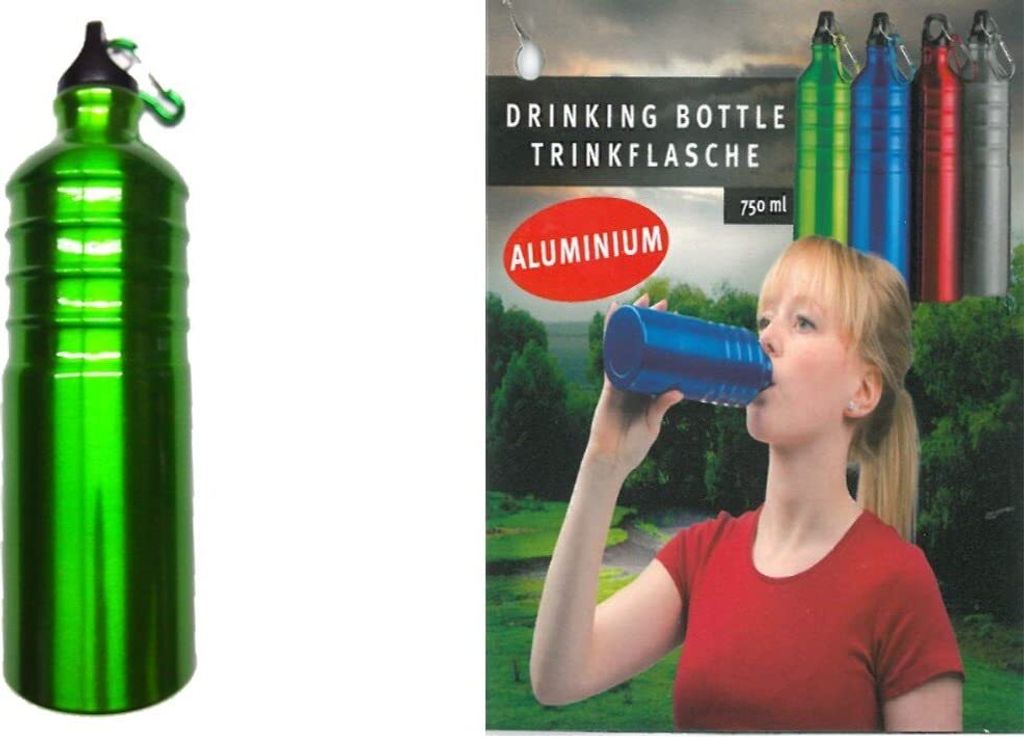 Trinkflasche mit Karabiner 750 ml - Grün - 750 ml