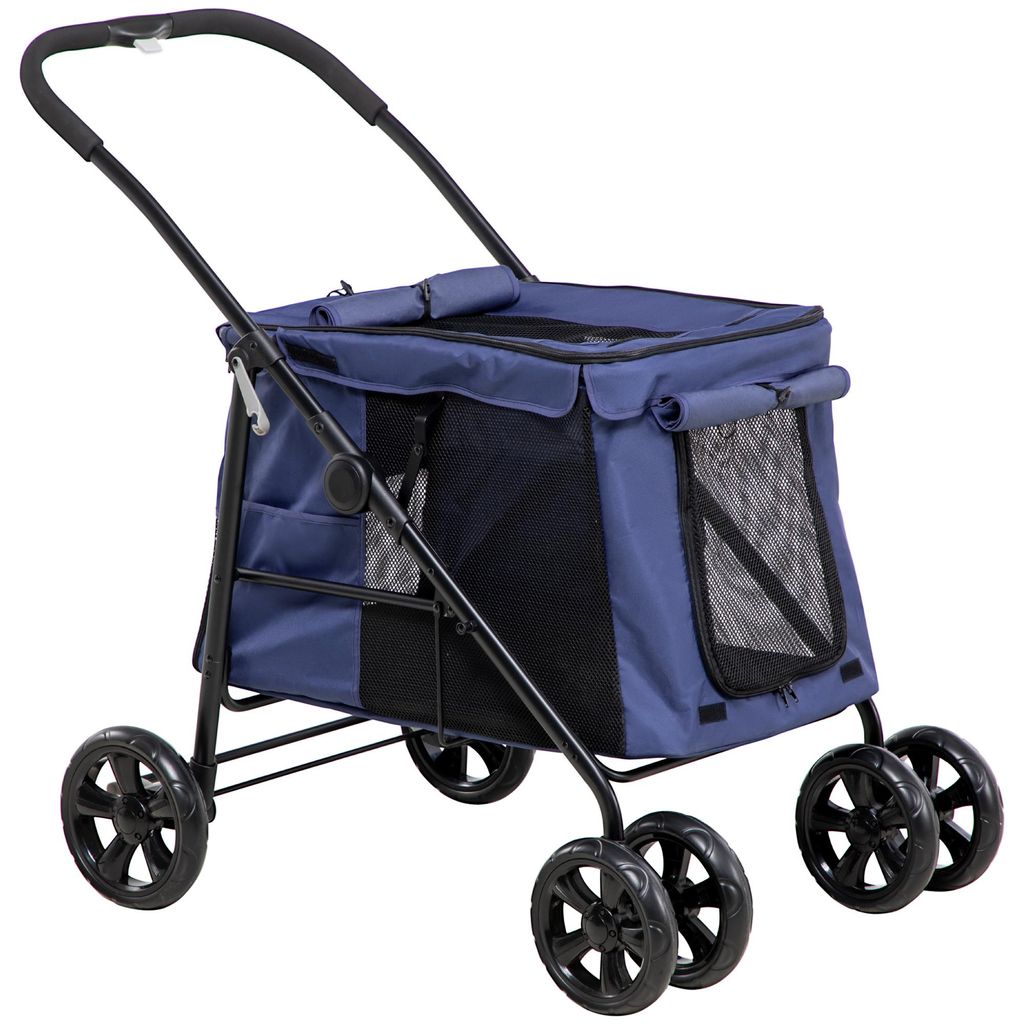 PawHut Hundewagen, Hundetrolley mit Kissen, faltbarer Produktbild 