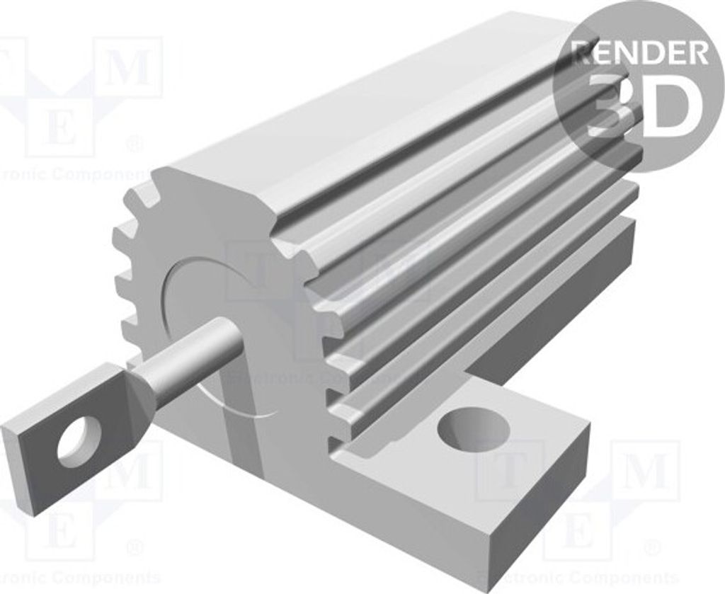 1x Widerstand: Drahtwiderst schraubbar 220Ω mit Radiator 25W 2-1625971-4 Widerstände