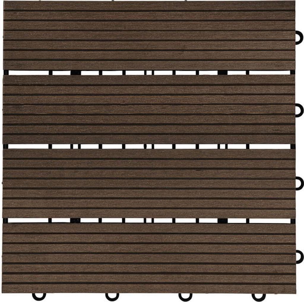 WPC 11 x piastrelle in legno á 30 x 30 x 22 cm, colore Immagine del prodotto 