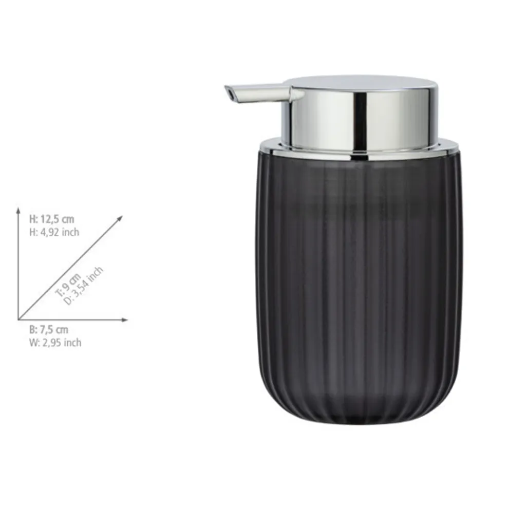 WENKO Agropoli Dispenser Sapone Liquido - Ricaricabile per Bagno e Cucina - 8