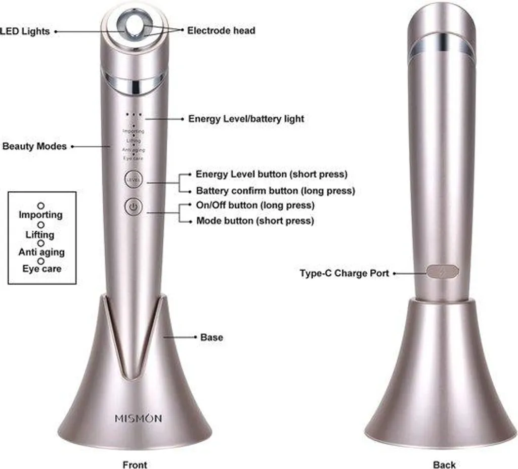 Appareil de soins visage RF et micro-courant professionnel RF-100 Neo
