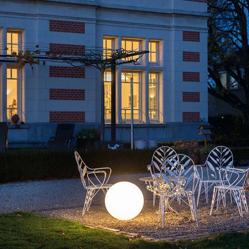 Lampe Extérieure IP44 ROTOBALL FLOOR SLV Blanche Design E27 24W