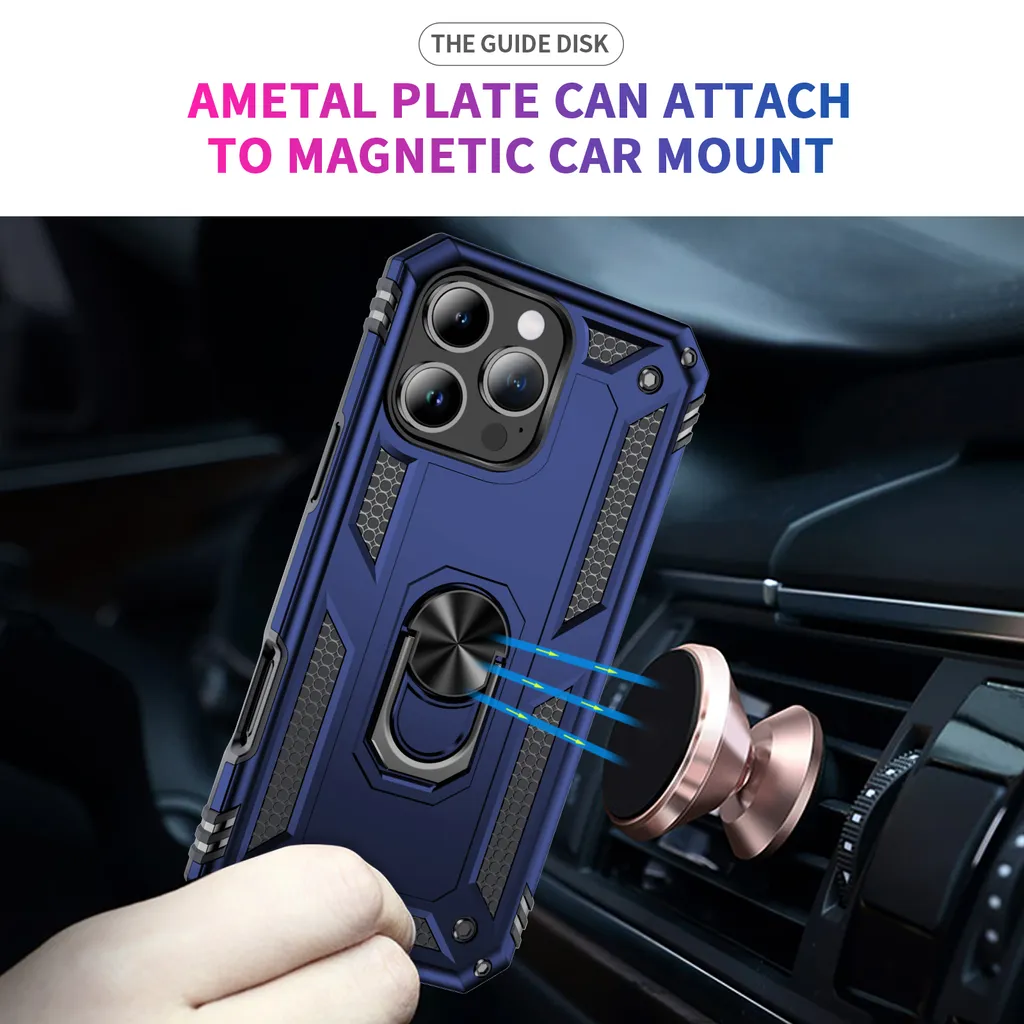 Cover Rugged iPhone 16 Pro Max Blu per Escursionismo e Sport - 3