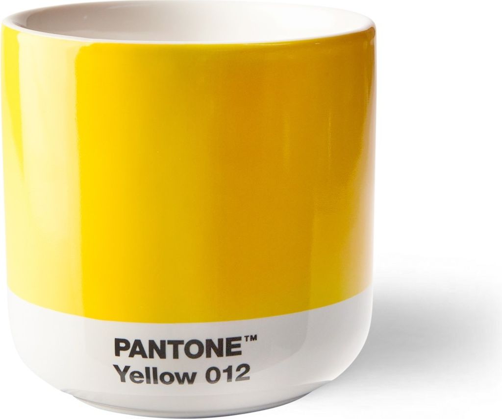 Porzellan-Thermobecher Cortado, ohne Henkel, Yellow 012C