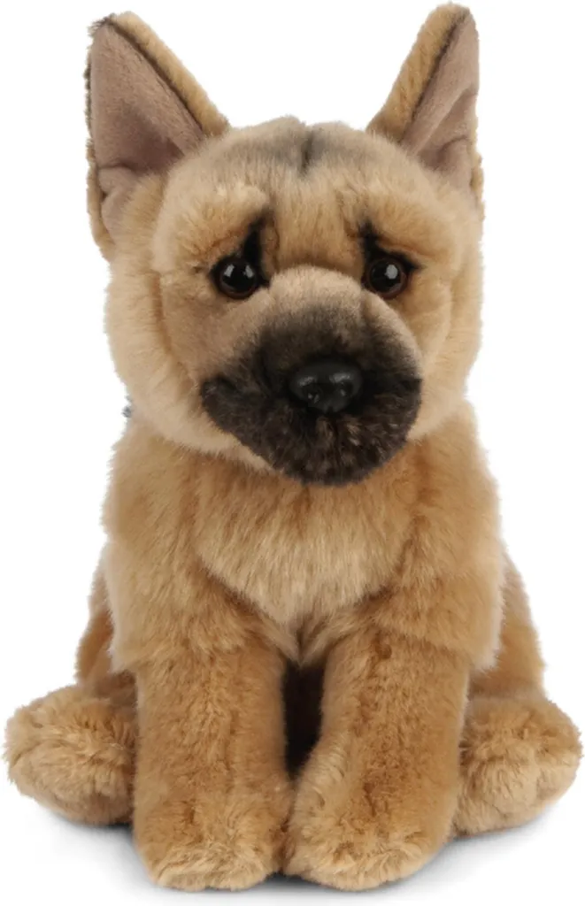 Doudou Berger Allemand Doux en Peluche Éco-Responsable de 20 cm
