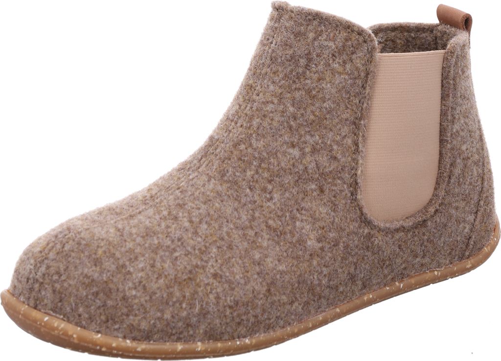 Rohde Damen Hausschuh Filz Wolle Stiefelette Stretch Schlupfschuh 6868, Größe:41 EU, Farbe:Braun