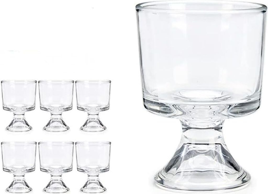 6er Eisbecher Dessertschalen Eisschalen Eisschale Eisgläser EIS Glas Klar V-29ml