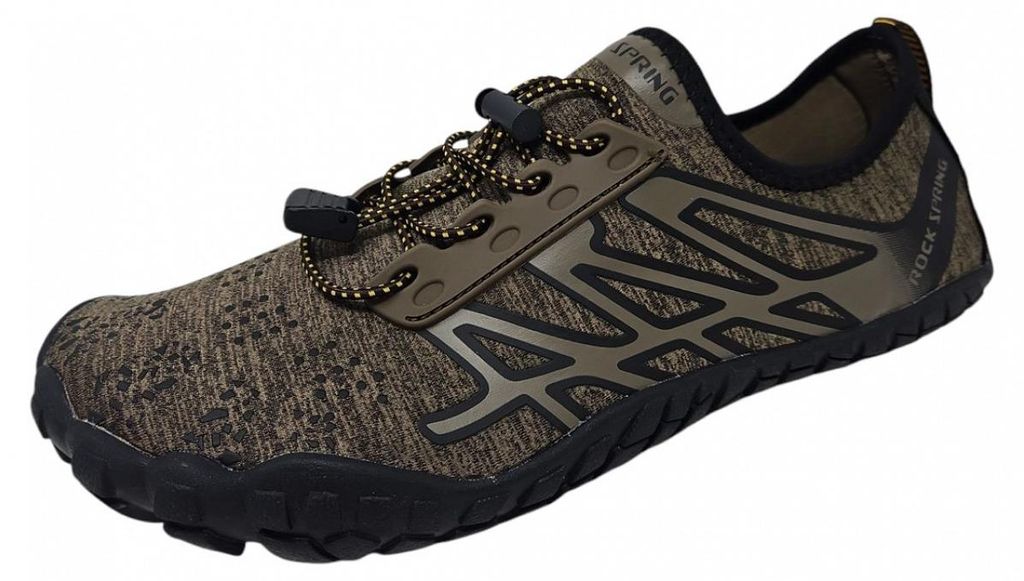 Rock Spring Barfußschuh Herren sportlicher Schnürer in Braun, Größe 43