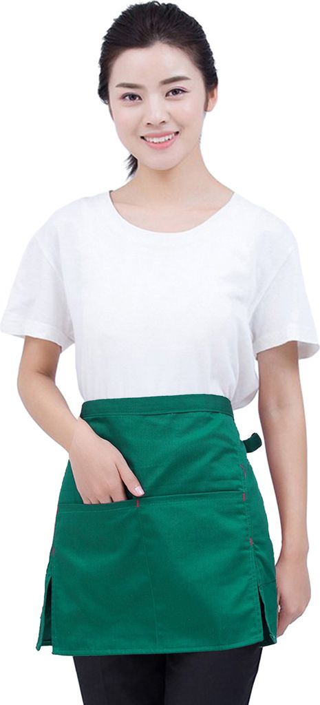 Halbschürze mit Taschen für Männer, Frauen und Erwachsene, atmungsaktive Kochschürze, praktische Küchenkochschürze, Kochkostüm