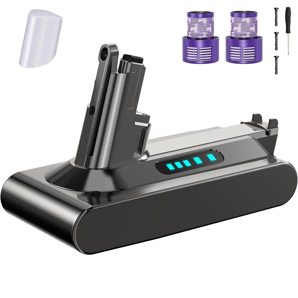 6000mAh accu voor Dyson V10 SV12, vervangende accu voor V10 Productafbeelding 