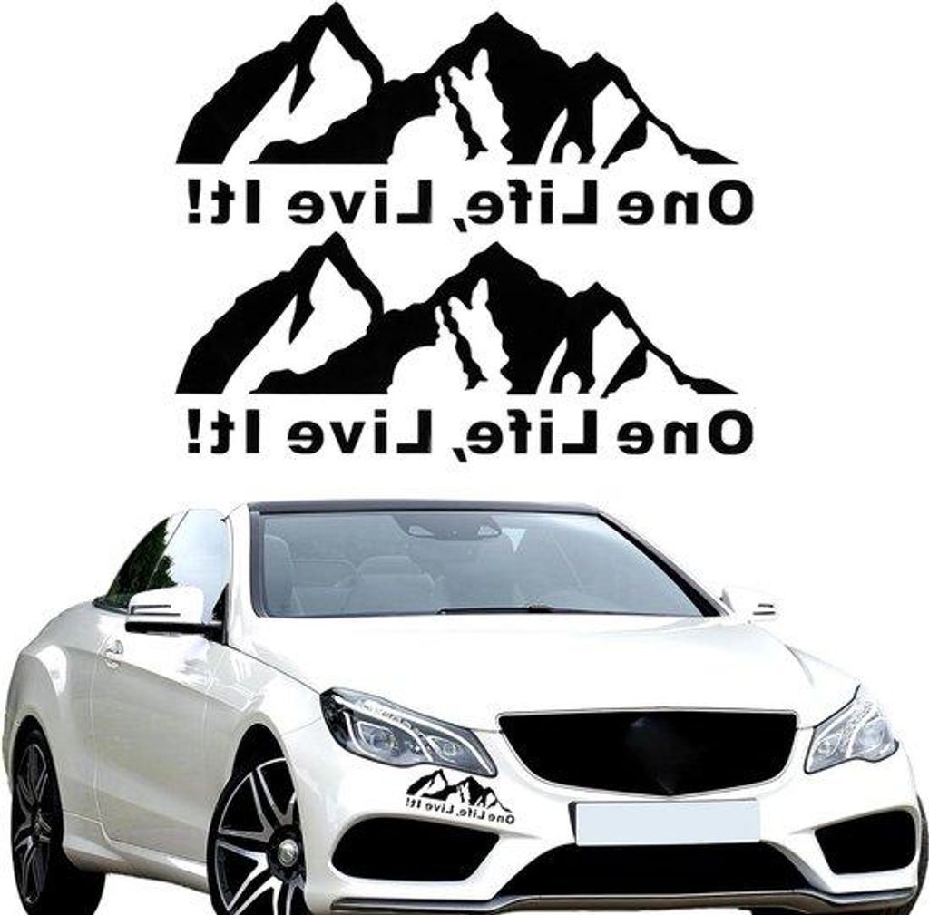 Autosticker 20 x 8 cm für Kofferraum, Caravan, LKW, 2 Stück (schwarz)