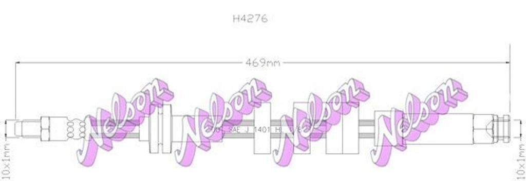 KAWE H4276 Bremsschlauch für FIAT Seicento / 600 Schrägheck (187) CINQUECENTO (170) Cinquecento Kasten / Schrägheck (170)