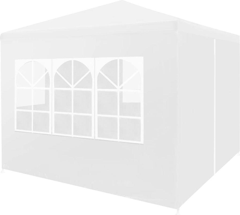 Partyzelt dkd-home-decor 3 x 3 x 2,55 m (L x B x H) Weiß UV- und wasserbeständig