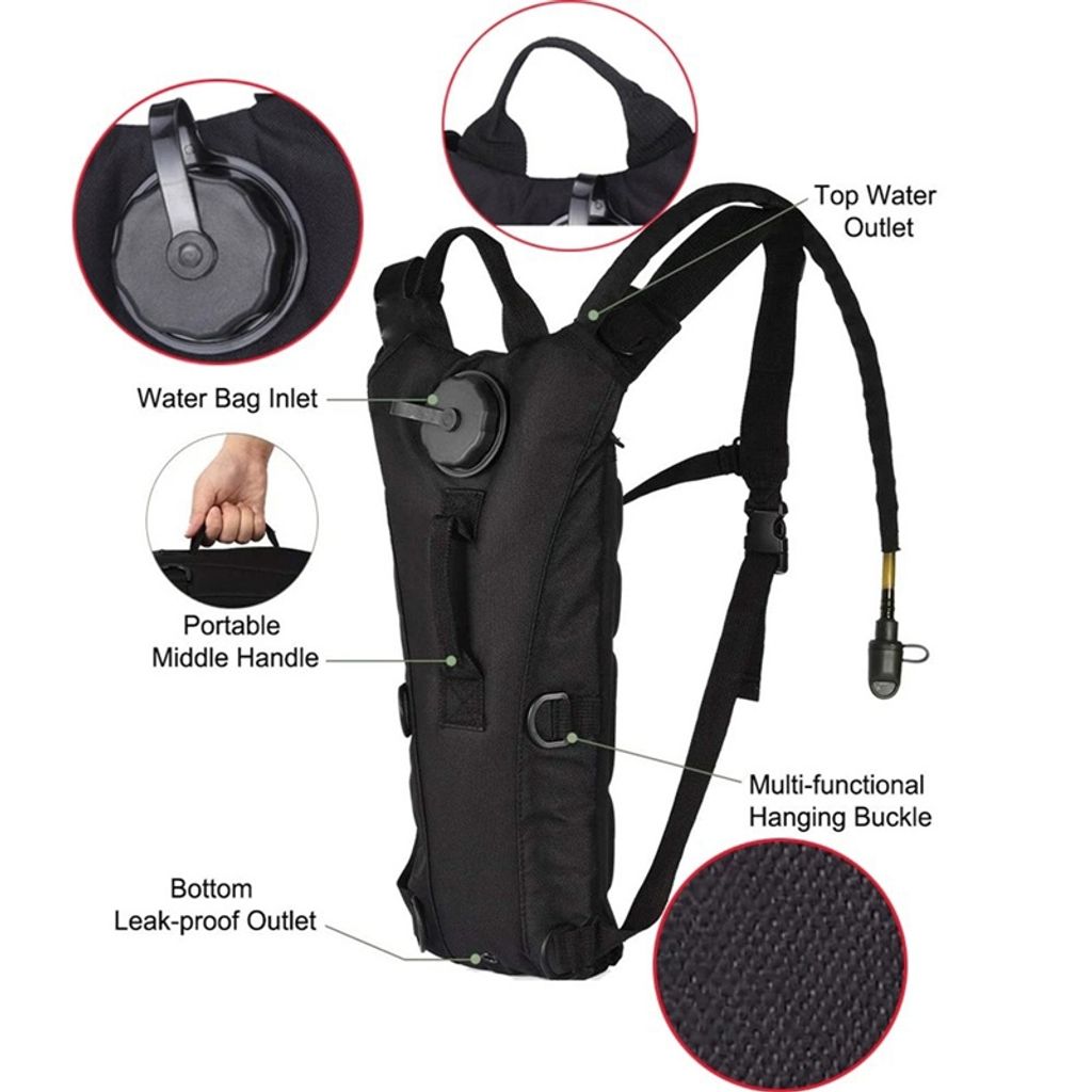3L Hydration Rucksack Trinkrucksack Wasserdicht Produktbild 7
