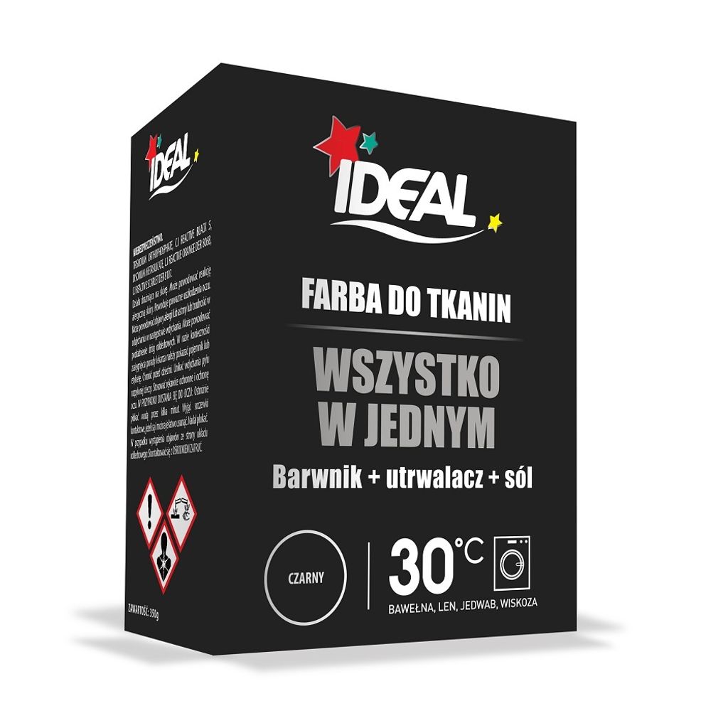 Ideal All in One, Barwnik do tkanin Czarny, 350g Zdjęcie produktu 