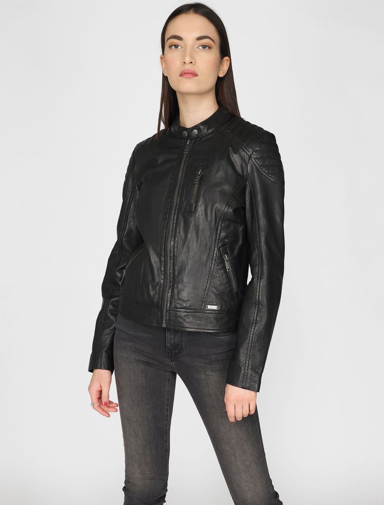 Mustang Lederjacke 31021323 Damen black S