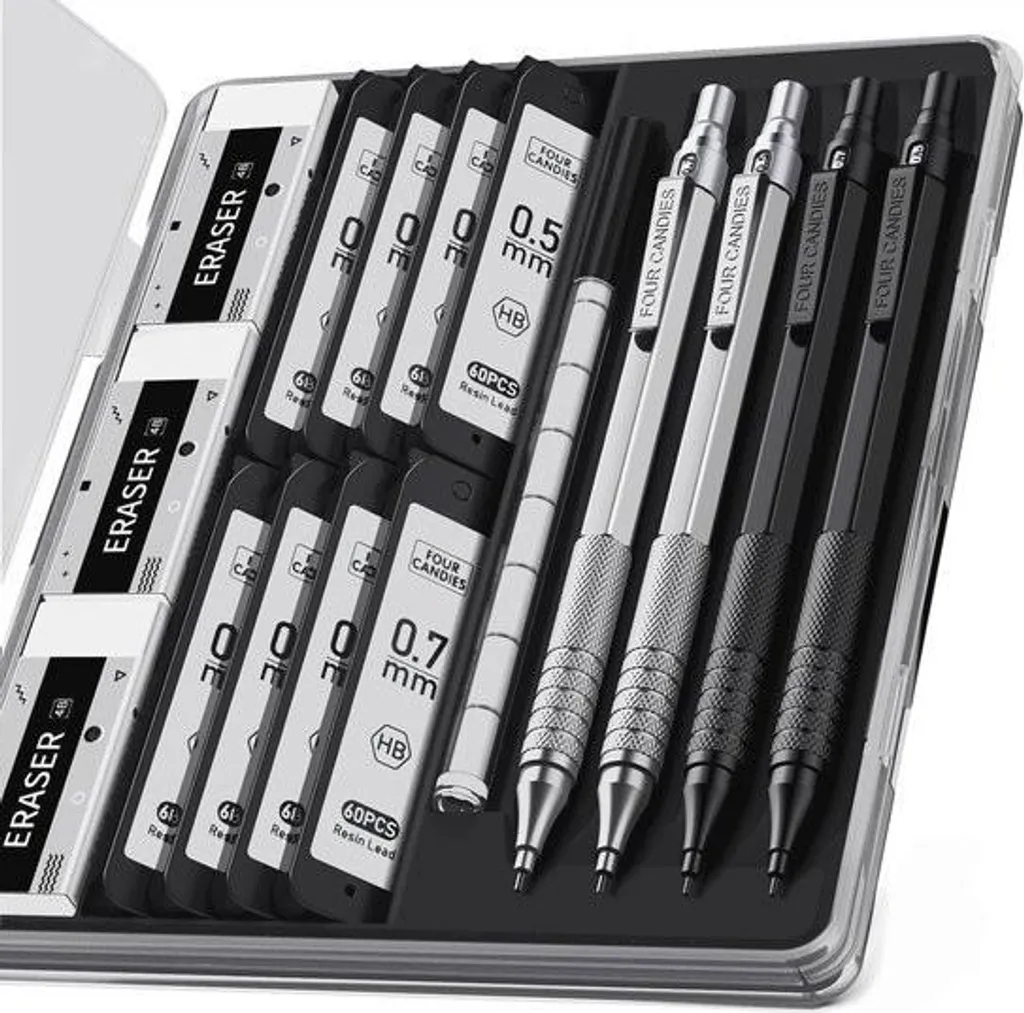 Set Matite Meccaniche per Ingegneri e Architetti - Metallo 0.5 0.7mm