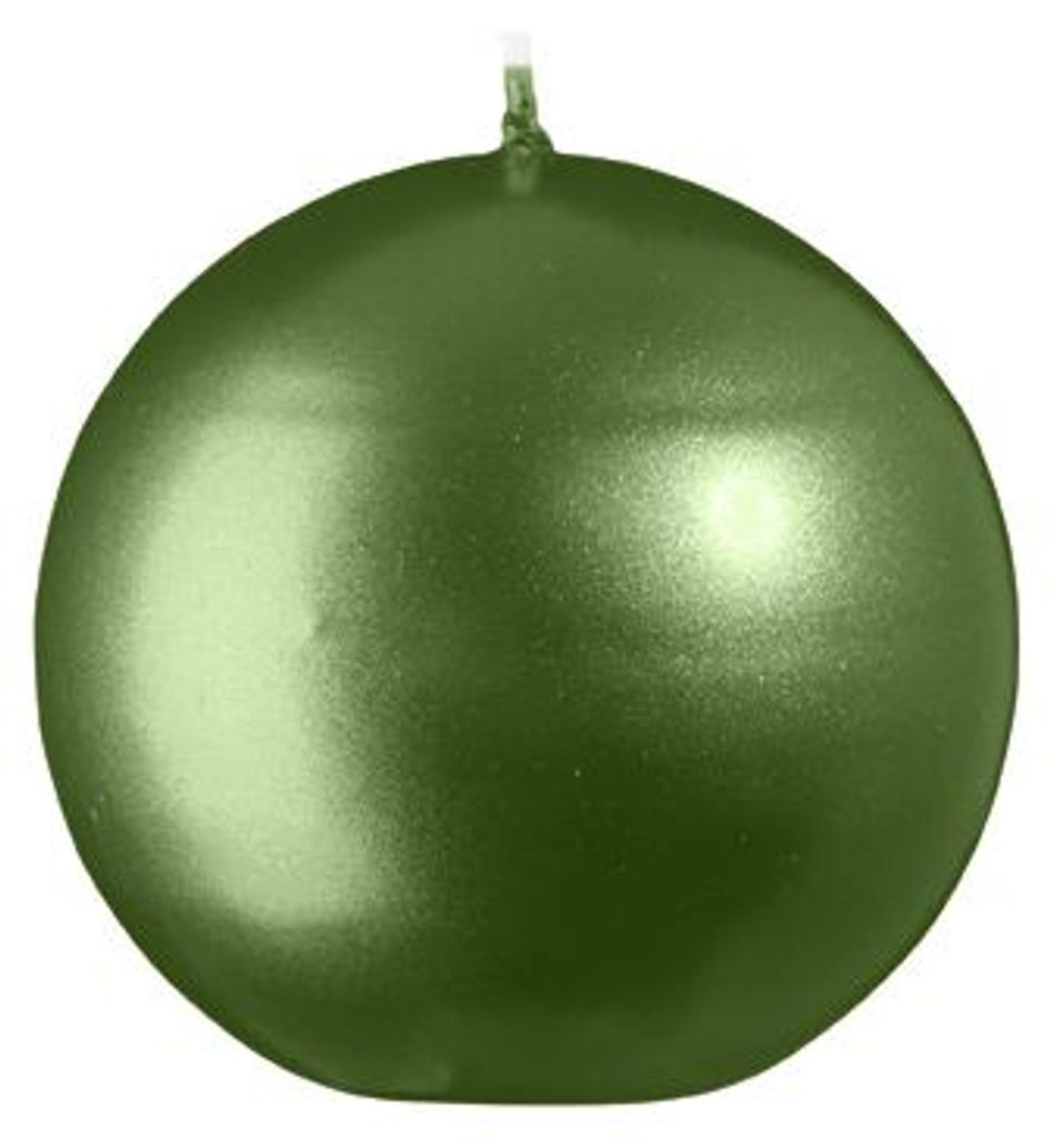 Kugelkerzen Metallic-Lack Matt Dunkelgrün Ø 8 cm, 6 Stück