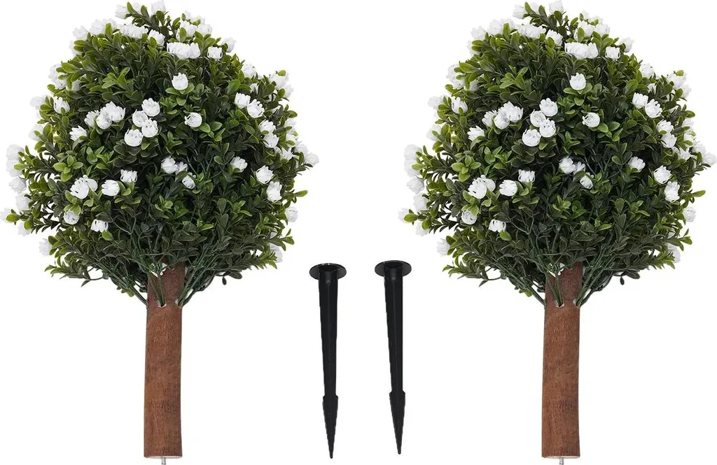 Arbre Artificiel Ginkgo Biloba Extérieur - Pack de 2 Plantes Déco 69cm