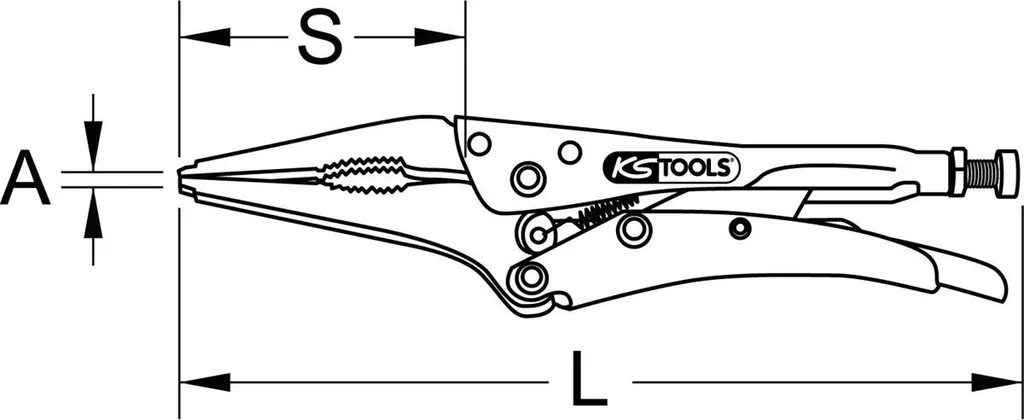 KS Tools 115.1505 Pince à sertir les cosses isolées haute précision
