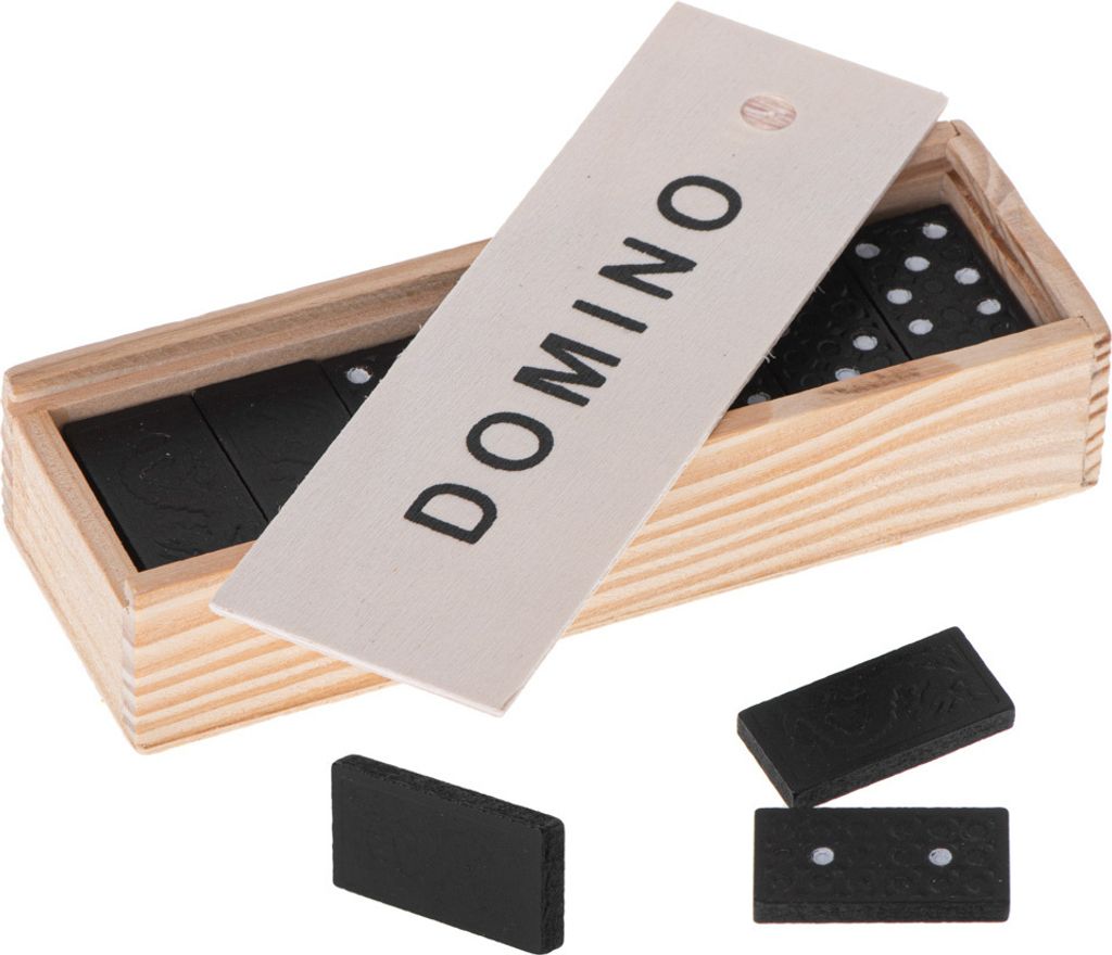 Dřevěné domino rodinná hra + krabice Obrázek produktu 13