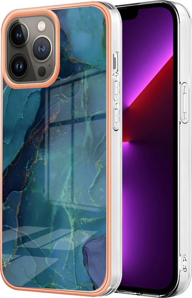 iPhone 13 Pro Hülle, Muster Dünn TPU Silikon Stoßdämpfer Bumper Schutzhülle für iPhone 13 Pro Grün