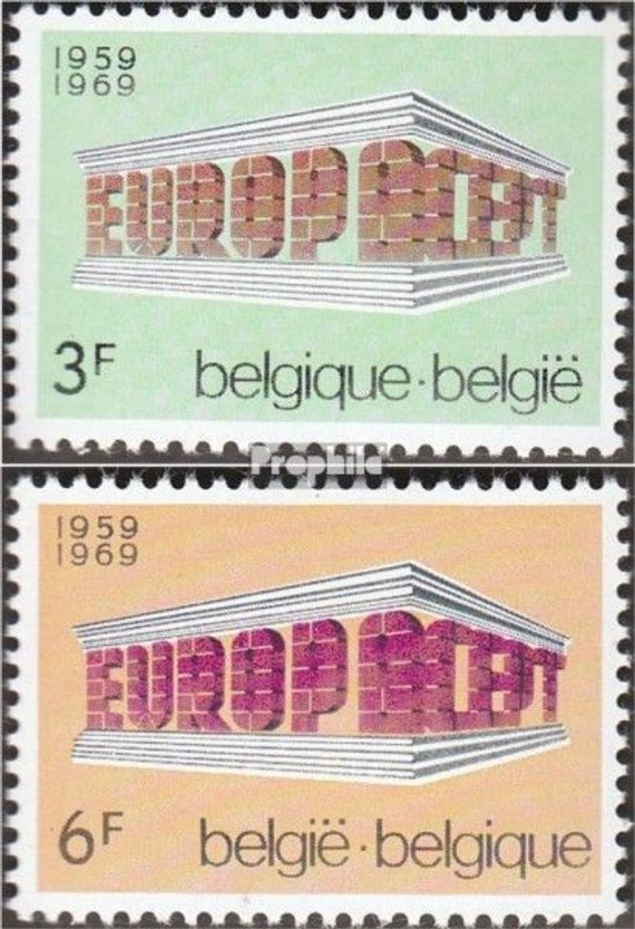 Briefmarken Belgien 1969 Mi 1546-1547 (kompl.Ausg.) postfrisch Europa