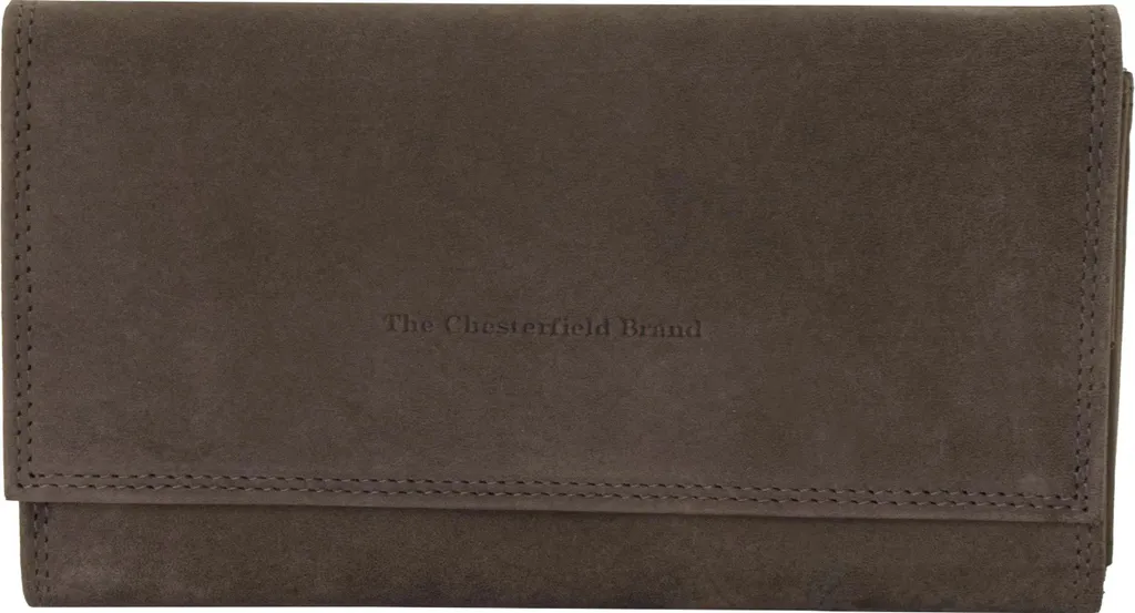 Portefeuille Billy Marron en Cuir Chesterfield pour Femme - Élégance