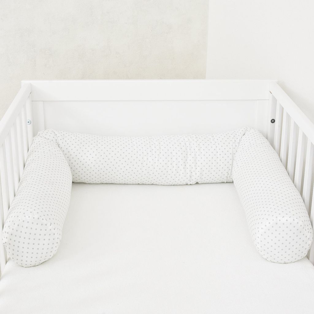 Baby-Delux Bettschlange 180cm Nestchenschlange für Baby Bettumrandung Babybettschlange Baumwolle Zebra