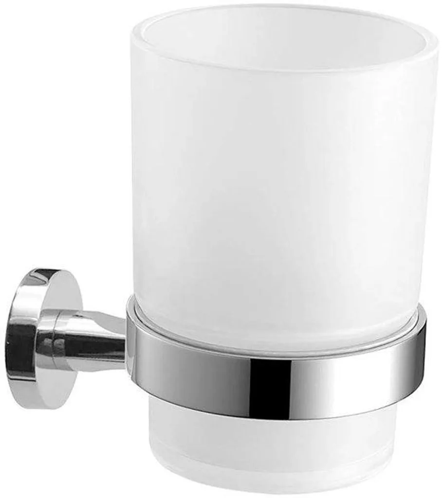 Porte-brosse à dents en acier inoxydable et verre pour salle de bain