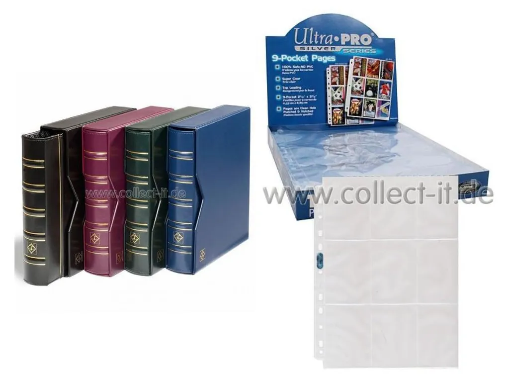 Rangement Cartes à Collectionner : Classeur Leuchtturm Vert + 100 Pages