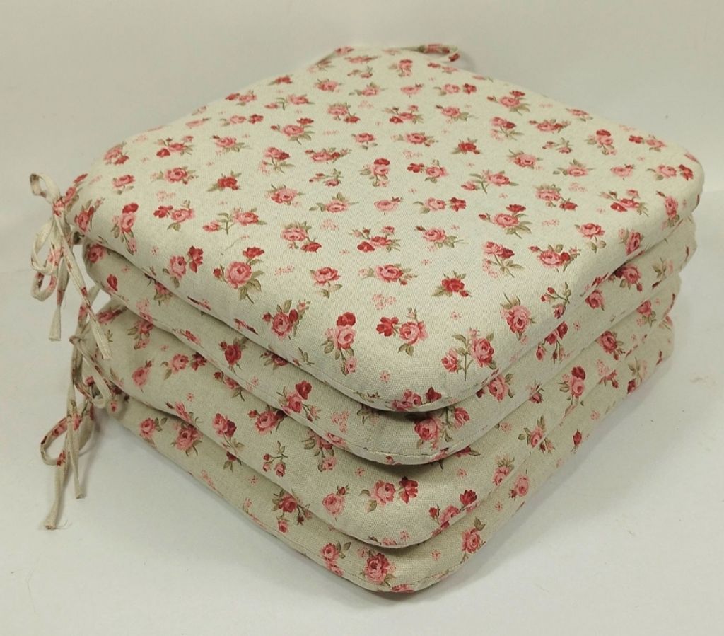 Sedák 40x40 cm látka růžičky - set 4 kusy Obrázek produktu 