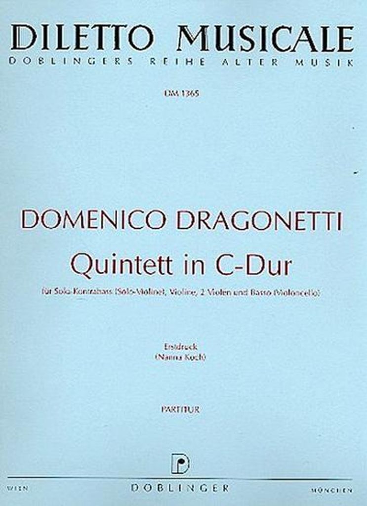 Quintett C-Dur für Kontrabass (Violine),Violine, 2 Violen und Bass (Violoncello)