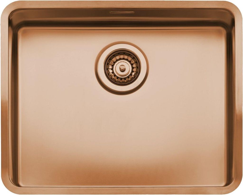 Reginox R40898 Edelstahlspüle OHIO 50x40 (L) OKG Copper II ab Schrankbreite 60 cm / Flächenbündig / Flacheinbau / Unterbau