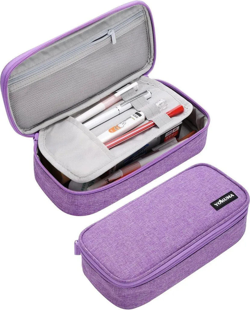 YOKUMA Trousse à crayons grande capacité pour école filles - Violet