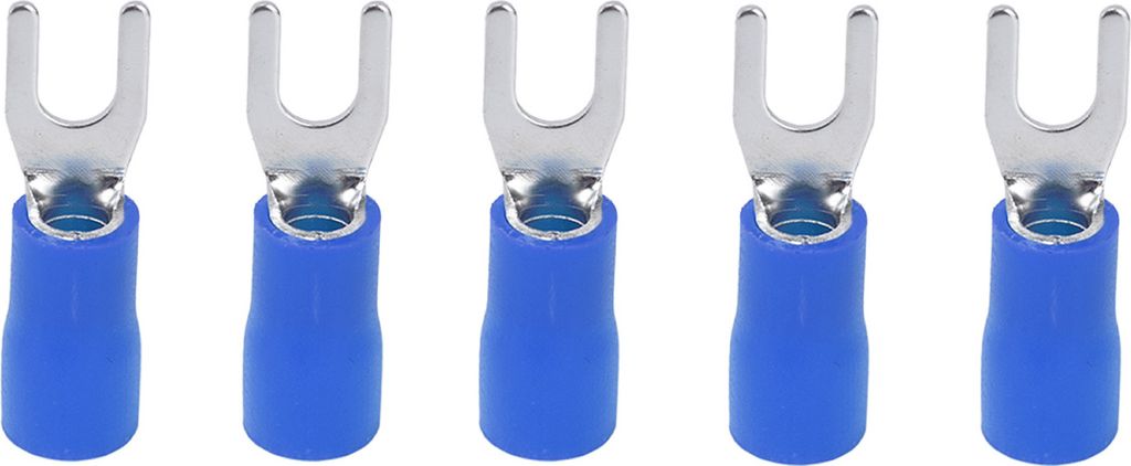 300Stk isolierte Gabelkabelschuhe Kupfer PVC U-Typ Drahtverbinder für Transport BeleuchtungSV1.25-4