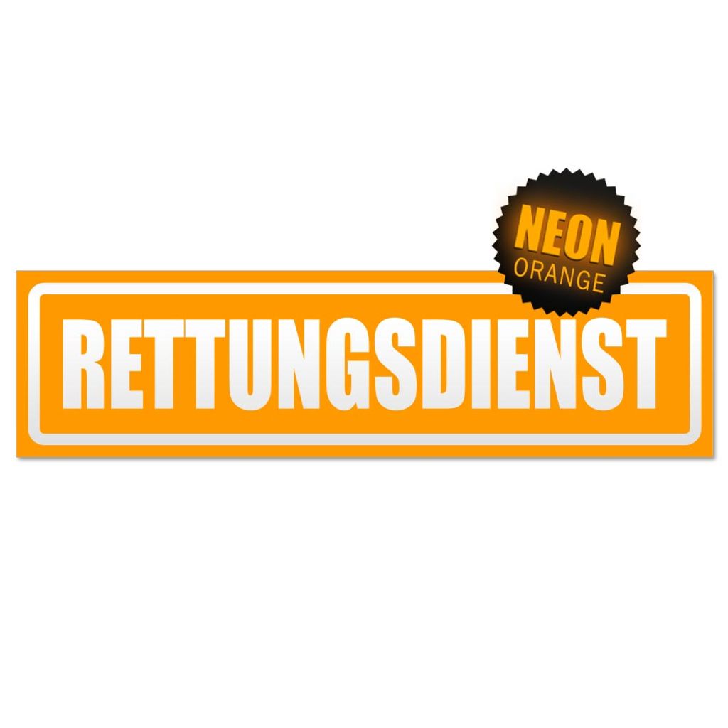 Rettungsdienst invertiert Magnetschild Schild magnetisch